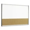 ARC Frame Cubicle Dry Erase/Cork Board, 30 x 18, Tan/White Surface, Silver Aluminum Frame - Image 2