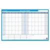 30/60-Day Undated Horizontal Erasable Wall Planner, 48 X 32, White/blue Sheets, Undated