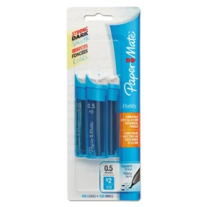 Lead Refills, 0.5 Mm, Hb, Black, 35/Tube, 3 Tubes/Pack