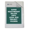 Deluxe Vinyl Project Folders, Legal Size, Clear, 50/box