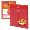 Poly String and Button Interoffice Envelopes, Open-Side (Horizontal), 9.75 x 11.63, Transparent Red, 5/Pack - Image 2