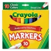 Non-Washable Marker, Broad Bullet Tip, Assorted Classic Colors, 10/Pack