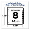 Customizable TOC Ready Index Multicolor Tab Dividers, Extra Wide Tabs, 8-Tab, 1 to 8, 11 x 9.25, White, 1 Set - Image 3