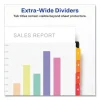 Customizable TOC Ready Index Multicolor Tab Dividers, Extra Wide Tabs, 8-Tab, 1 to 8, 11 x 9.25, White, 1 Set - Image 2