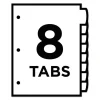 Big Tab Ultralast Plastic Dividers, 8-Tab, 11 X 8.5, Assorted, 1 Set - Image 4