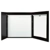 Conference Cabinet, Porcelain Magnetic Dry Erase Board, 48 x 48, White Surface, Ebony Wood Frame - Image 3
