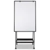 Creation Station Dry Erase Board, 29.5 x 74.88, White Surface, Black Metal Frame