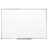 Dry Erase Board with Aluminum Frame, 72 x 48, Melamine White Surface, Silver Aluminum Frame