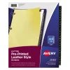 Preprinted Black Leather Tab Dividers w/Copper Reinforced Holes, 31-Tab, 1 to 31, 11 x 8.5, Buff, 1 Set