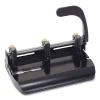 32-Sheet Heavy-Duty Two-Three-Hole Punch With Lever Handle, 9/32" Holes, Black
