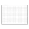 1 x 1 Grid Magnetic Whiteboard, 72.5 x 48.5, White/Gray Surface, Satin Aluminum Frame, Ships in 7-10 Business Days
