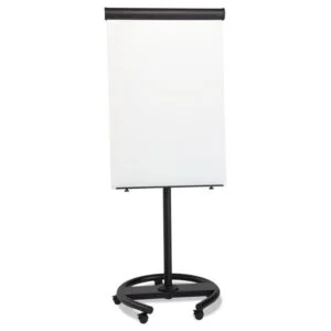 360 Multi-Use Mobile Magnetic Dry Erase Easel, 27 x 41, White Surface, Black Steel Frame