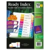Customizable Table Of Contents Ready Index Dividers With Multicolor Tabs, 10-Tab, 1 To 10, 11 X 8.5, White, 3 Sets