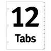 Table ‘n Tabs Dividers, 12-Tab, 1 to 12, 11 x 8.5, White, White Tabs, 1 Set - Image 2