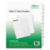 Table ‘n Tabs Dividers, 12-Tab, 1 to 12, 11 x 8.5, White, White Tabs, 1 Set