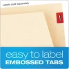Manila End Tab Expanding Fastener Folders, 2-Ply Tabs, 0.75" Expansion, 1 Fastener, Letter Size, Manila Exterior, 50/Box - Image 2