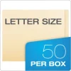 Manila End Tab Expanding Fastener Folders, 2-Ply Tabs, 0.75" Expansion, 1 Fastener, Letter Size, Manila Exterior, 50/Box - Image 3