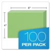 Unruled Index Cards, 4 X 6, Green, 100/pack - Image 2