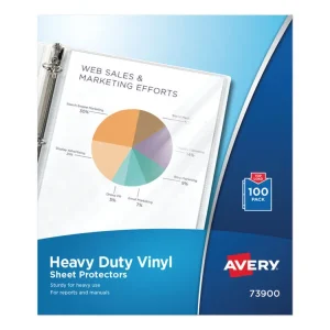 Top-Load Vinyl Sheet Protectors, Heavy Gauge, Letter, Clear, 100/box