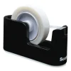 Heavy Duty Weighted Desktop Tape Dispenser with One Roll of Tape, 3" Core, ABS, Black - Image 2