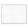 1 x 1 Grid Magnetic Whiteboard, 96.5 x 48.5, White/Gray Surface, Satin Aluminum Frame, Ships in 7-10 Business Days