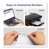 Insertable Big Tab Dividers, 5-Tab, Double-Sided Gold Edge Reinforcing, 11 x 8.5, White, Clear Tabs, 1 Set - Image 3