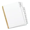 Insertable Big Tab Dividers, 5-Tab, Double-Sided Gold Edge Reinforcing, 11 x 8.5, White, Clear Tabs, 1 Set - Image 2