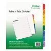 Table 'n Tabs Dividers, 8-Tab, 1 to 8, 11 x 8.5, White, Assorted Tabs, 1 Set