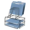 Wire Double Tray With Step File Sorter, 8 Sections, Letter Size Files, 13.88" X 10.13" X 14", Black - Image 2