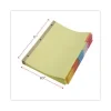 Deluxe Extended Insertable Tab Indexes, 5-Tab, 11 x 8.5, Buff, Assorted tabs, 24 Sets - Image 2