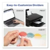 Insertable Style Edge Tab Plastic Dividers, 7-Hole Punched, 5-Tab, 8.5 X 5.5, Translucent, 1 Set - Image 2