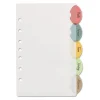 Insertable Style Edge Tab Plastic Dividers, 7-Hole Punched, 5-Tab, 8.5 X 5.5, Translucent, 1 Set