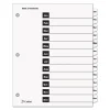 OneStep Printable Table of Contents and Dividers, 12-Tab, Jan. to Dec., 11 x 8.5, White, White Tabs, 1 Set