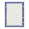 Parchment Certificates, Academic, 8.5 X 11, Ivory With Blue/silver Foil Border, 15/pack