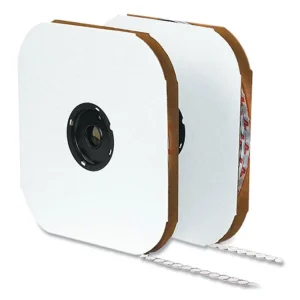 Sticky-Back Fasteners, Hook Side, 0.5″ Dia, White, 1,440/pack