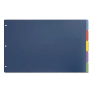 Tabloid-Size Poly Index Divider, 5-Tab, 11 X 17, Assorted, 1 Set