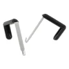 Adjustable Cubicle Hangers, For 1.5" to 3" Thick Partition Walls, Aluminum/Black, 2/Set - Image 2