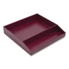 Divided Stackable Plastic Tray, 2 Compartments, 9.44 x 9.84 x 1.77, Purple - Image 2
