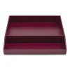 Divided Stackable Plastic Tray, 2 Compartments, 9.44 x 9.84 x 1.77, Purple