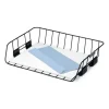 Side-Load Wire Stacking Letter Tray, 1 Section, Letter Size Files, 13.38" X 10.13" X 2.63", Black - Image 2