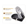40-Sheet Ez Squeeze Two-Hole Punch, 9/32" Holes, Black/silver - Image 2