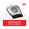Antimicrobial Gel Compact Mouse Pad with Wrist Rest, 8.6 x 6.75, Black - Image 3