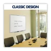 Experience a new dry-erase solution with the Nano-Clean? Dry-Erase Board. This one-of-a-kind surface is sealed at the nano level. Nano particles fill voids on the board?s surface to prevent ink from staining or ghosting. Durable board delivers top notch performance in heavy use environments. The magnetic surface offers equal functionality for smooth writing and posting of printed materials. Frame is sturdy and stylish. Mount vertically or horizontally with the included hardware. Attached marker tray provides convenient storage for accessories. One Quartet? dry-erase marker is included. - Image 2