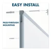Dry Erase Board with Aluminum Frame, 72 x 48, Melamine White Surface, Silver Aluminum Frame - Image 3