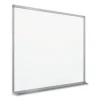 Porcelain Magnetic Whiteboard, 96 x 48, White Surface, Silver Aluminum Frame - Image 3