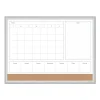 4N1 Magnetic Dry Erase Combo Board, 23 x 17, Tan/White Surface, Silver Aluminum Frame