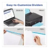 Print and Apply Index Maker Clear Label Plastic Dividers w/Printable Label Strip, 5-Tab, 11 x 8.5, Frosted Clear Tabs, 1 Set - Image 2