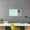 3N1 Magnetic Glass Dry Erase Combo Board, 47 x 35, Month View, Gray/White Surface, White Aluminum Frame - Image 3