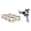 Folded Edge Tape Dispenser with Folded Edge Tape with 6 Rolls of Tape, 3" Core, For Rolls Up to 2.08" x 110 yds, Gray - Image 3