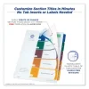 Customizable Table Of Contents Ready Index Dividers With Multicolor Tabs, 8-Tab, 1 To 8, 11 X 8.5, Translucent, 1 Set - Image 3